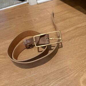 Nude suede and Gold Rebound belt